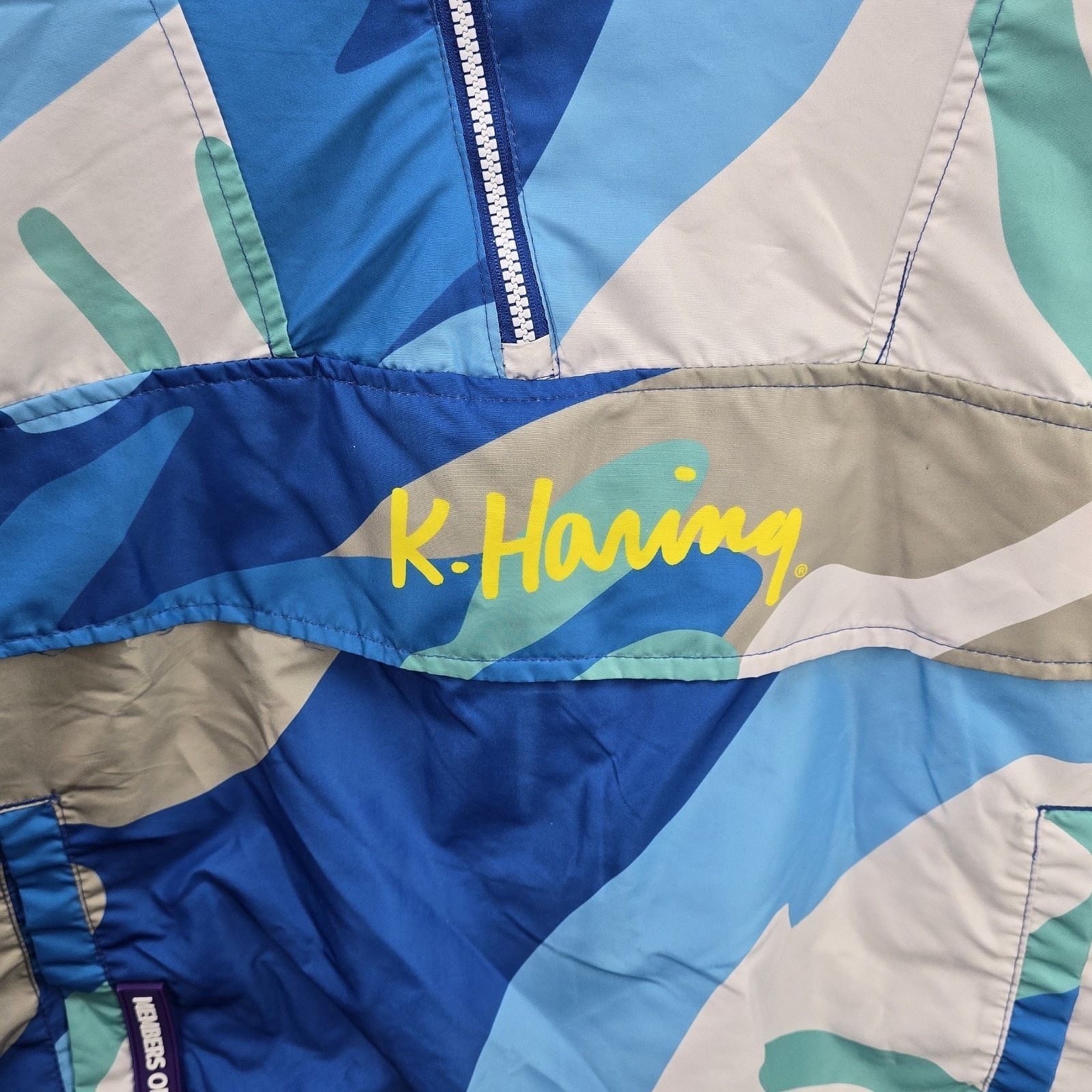 Members Only Members Only Keith Haring Windbreaker Large Hooded Jacket Size US L / EU 52-54 / 3 - 5 Thumbnail
