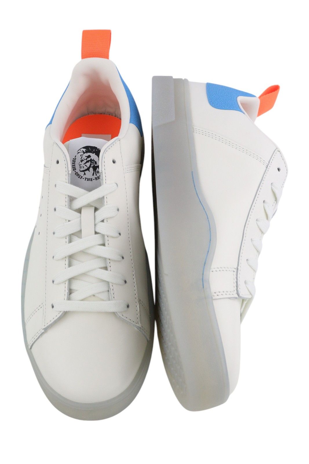 Diesel S-CLEVER LOW EU45 White Leather Laced Almond Toe 40835 Size US 12 / EU 45 - 6 Thumbnail