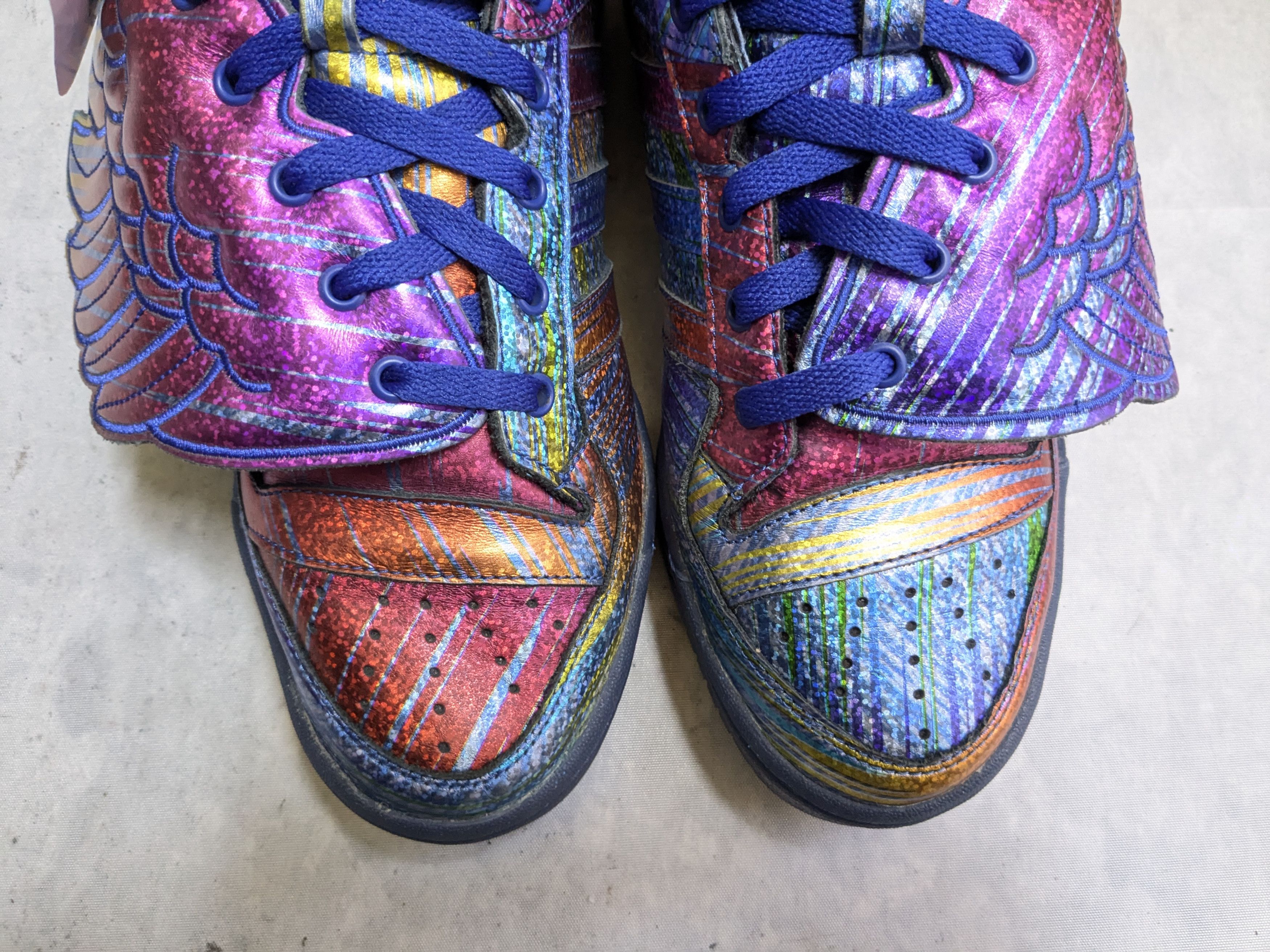 Jeremy Scott Adidas Jeremy Scott JS Wings Rainbow Foil Sneakers Q23650 Size US 10.5 / EU 43-44 - 3 Thumbnail
