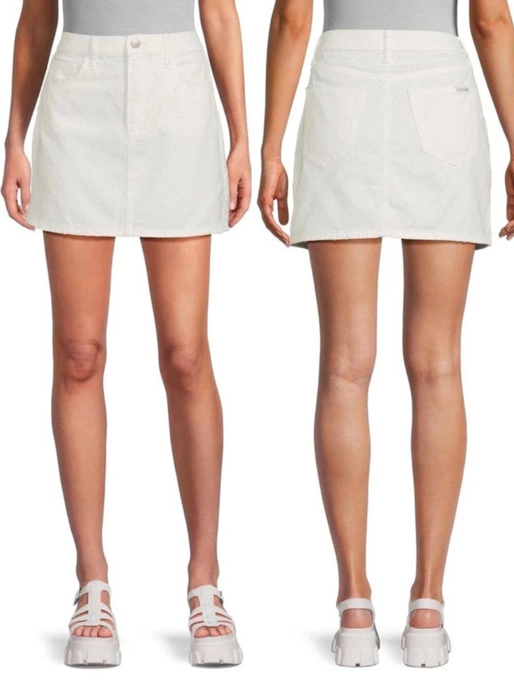 Joe's NWT New $128 Joe's Jeans Diamond Pattern Mini Skirt In Anka Size 31" - 1 Thumbnail