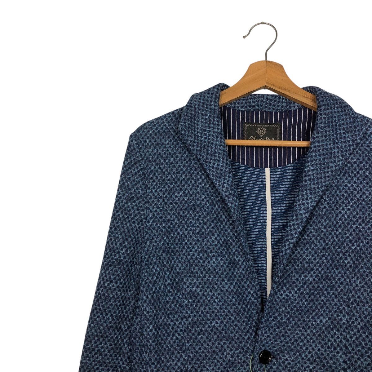 Japanese Brand Men’s Bigi Japan Knit Jacket – Textured Navy Size US M / EU 48-50 / 2 - 8 Thumbnail