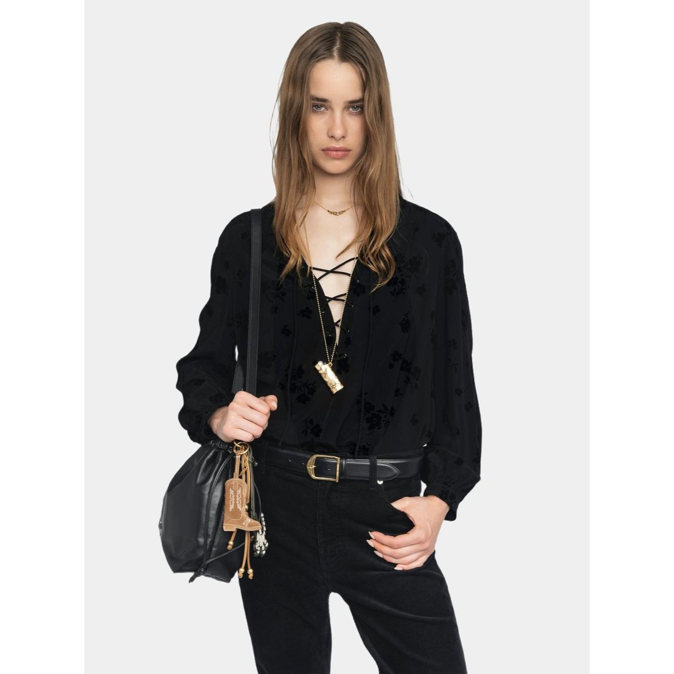 Zadig & Voltaire Zadig & Voltaire Tamela Soft Flock Flowers Tunic Blouse NWT Size S / US 4 / IT 40 - 1 Thumbnail