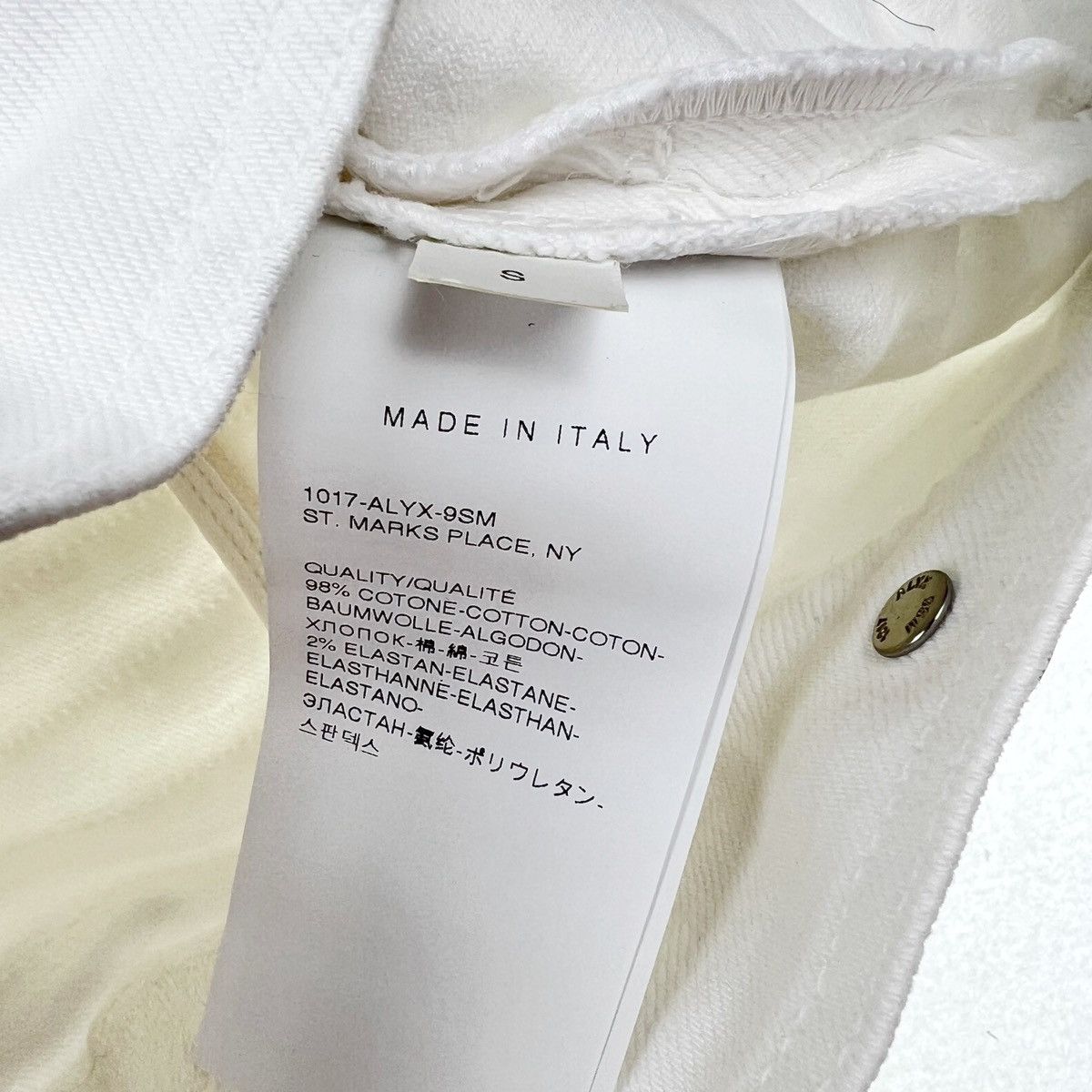 1017 ALYX 9SM × Alyx × Blackmeans 1017 ALYX 9SM x Blackmeans Studded White Denim Jacket Size US S / EU 44-46 / 1 - 8 Thumbnail