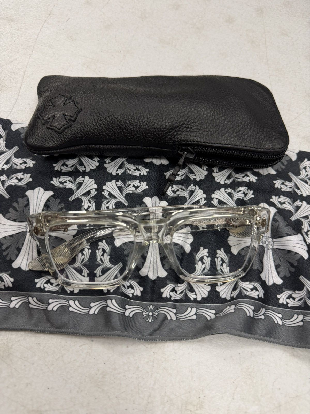 Chrome Hearts Chrome Hearts Clear Halllamanass Glasses Size ONE SIZE - 1 Thumbnail