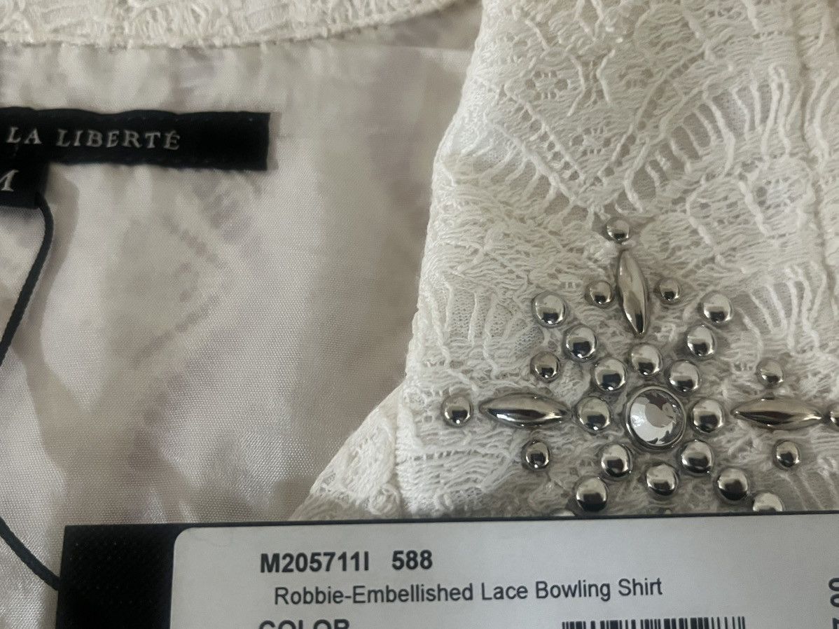 Cout de la Liberte Robbie Embellished Lace Bowling Shirt Sz Small Size US M / EU 48-50 / 2 - 10 Thumbnail