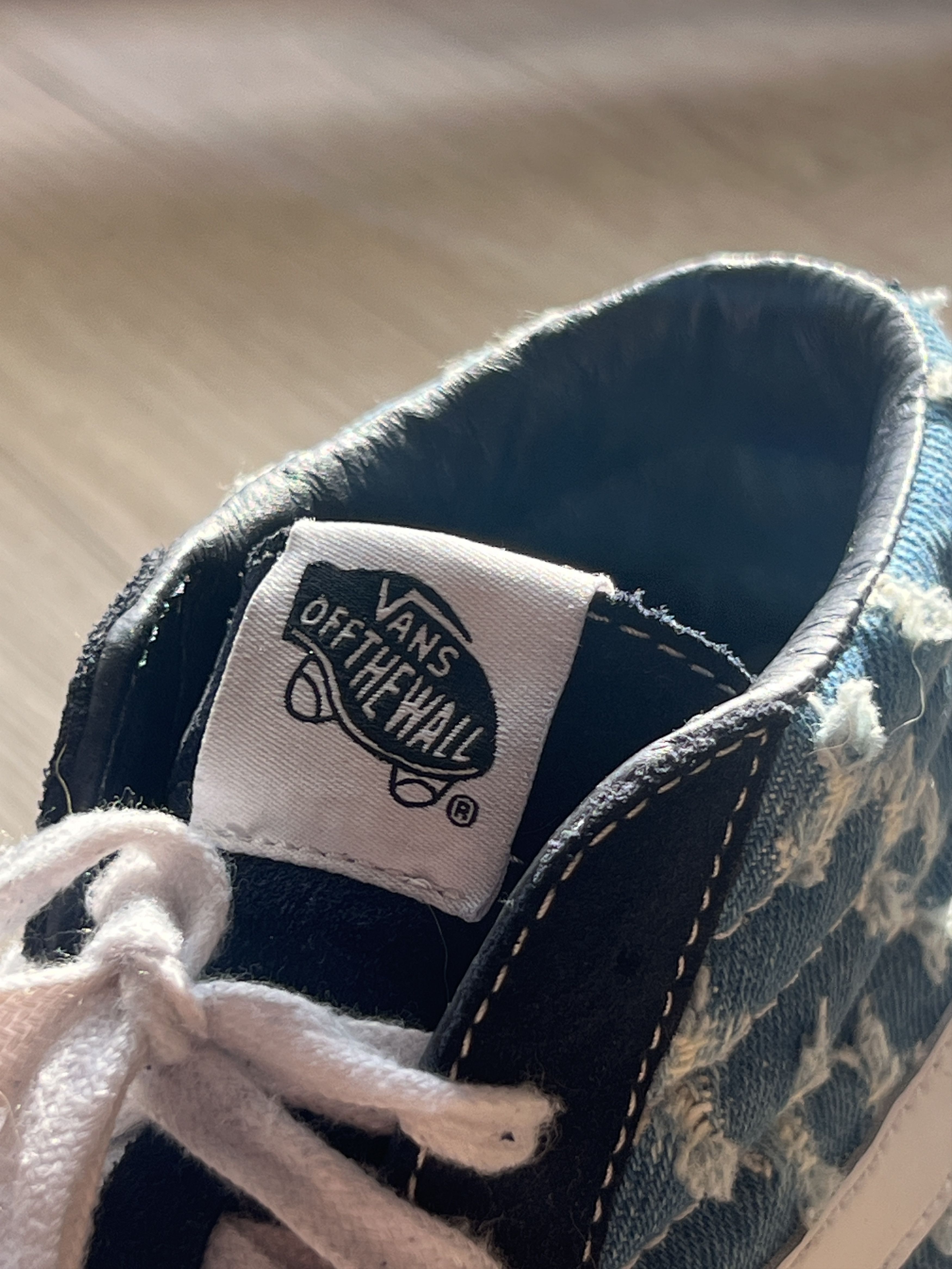 Supreme × Vans Supreme Vans Hi-Top Shoes Blue Denim Jeans SK8 Size US 8 / EU 41 - 9 Thumbnail