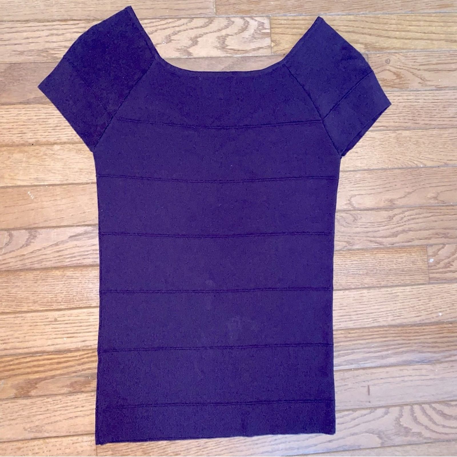 Vivienne Tam Vivienne Tam Black Knit Ribbed Short Sleeve Top Size Medium Size M / US 6-8 / IT 42-44 - 2 Thumbnail