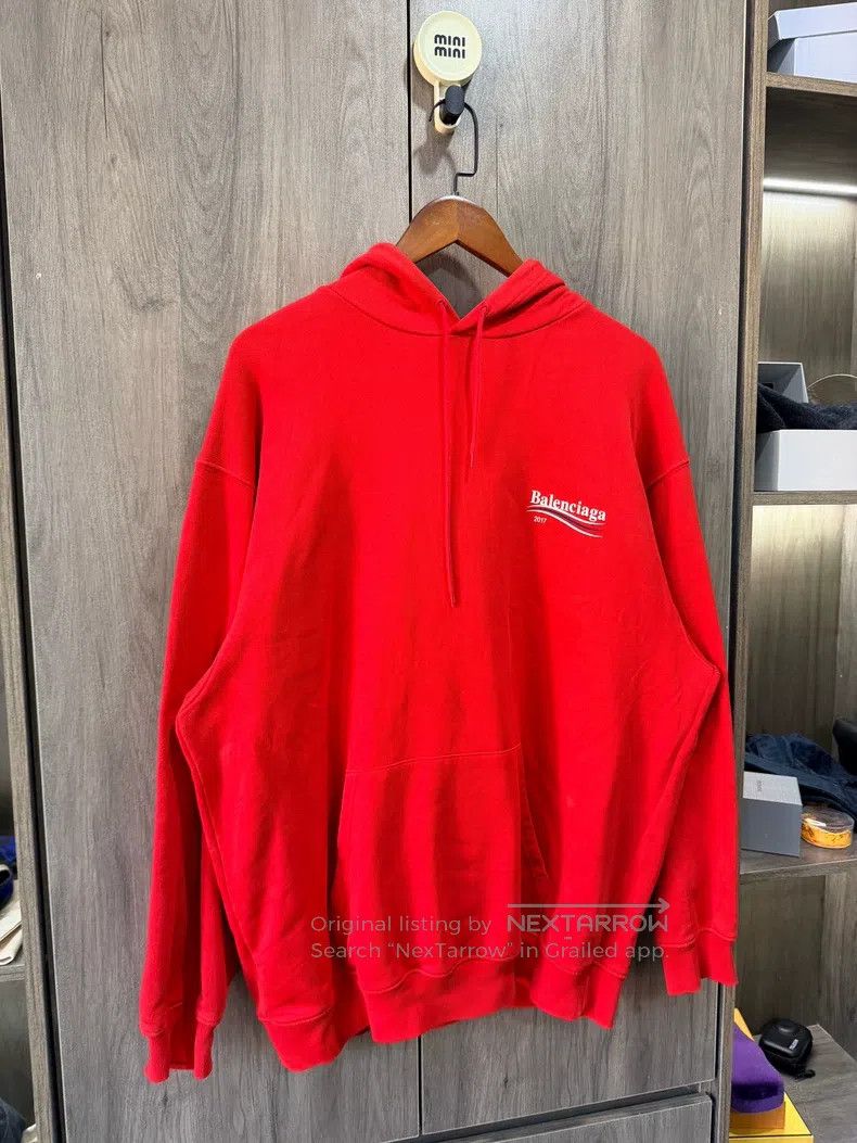 Balenciaga Balenciaga Red Coke Logo Hoodie Size US XL / EU 56 / 4 - 2 Thumbnail