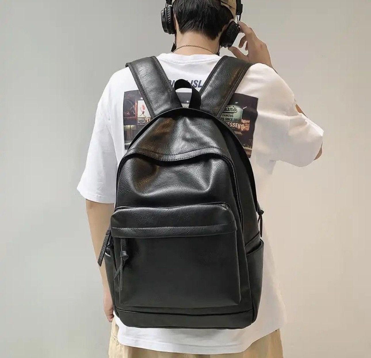 Japanese Brand Soft Faux Leather Backpack Size ONE SIZE - 1 Thumbnail