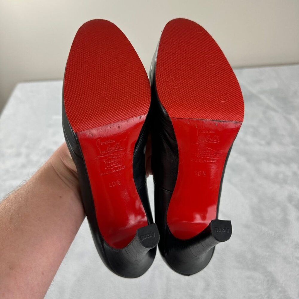 Christian Louboutin Christian Louboutin Black Leather Heels Women's Size 40.5 E Size US 10.5 / IT 40.5 - 3 Thumbnail
