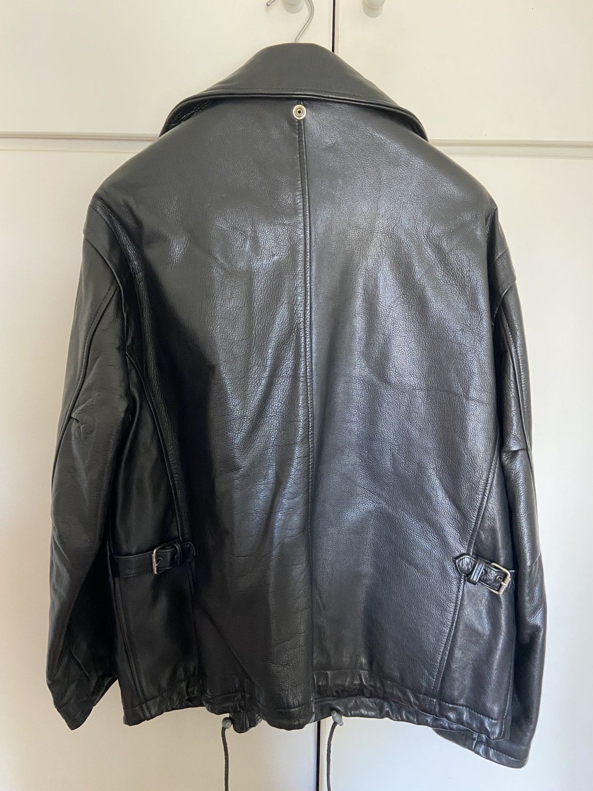 Genuine Leather Vintage Fireman Clasp leather jacket Size US L / EU 52-54 / 3 - 9 Thumbnail