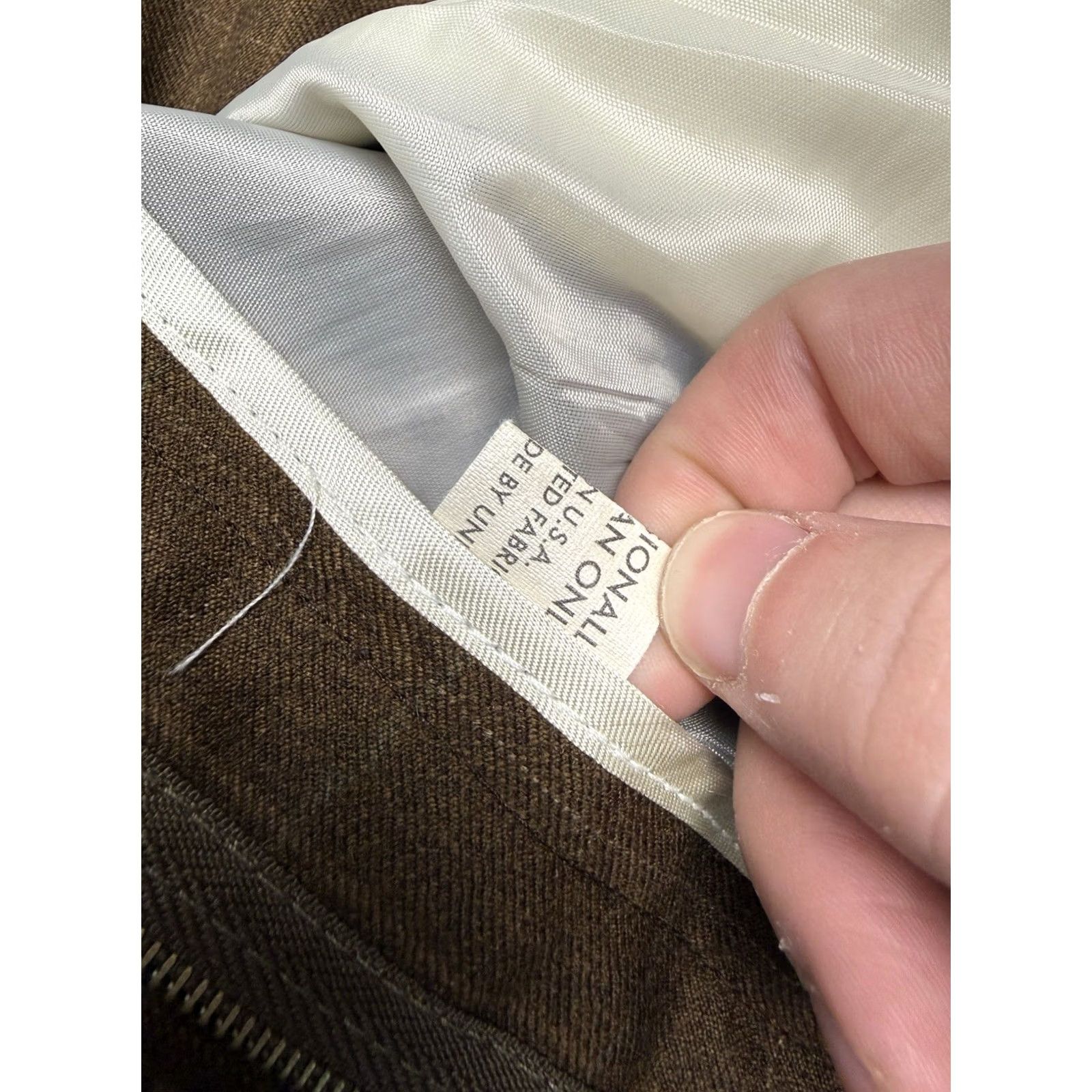 Vintage VINTAGE Corbin Wool trousers Windowpane Pants brown Pleated Cuffed 38X28 Men Dress Pants Wool Re… Size US 38 / EU 54 - 5 Thumbnail