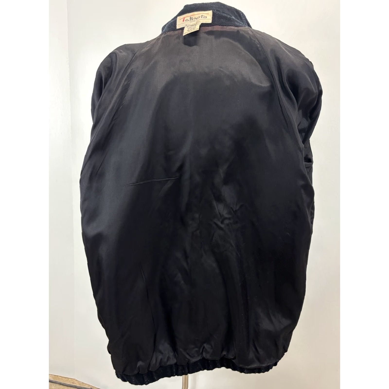 Talbots VINTAGE Talbots Coat Womens 12 Black Peter Pan Collar Button Up Wool Blend Pea Coat 90s USA Mens/Womens Size XL / US 12-14 / IT 48-50 - 5 Thumbnail