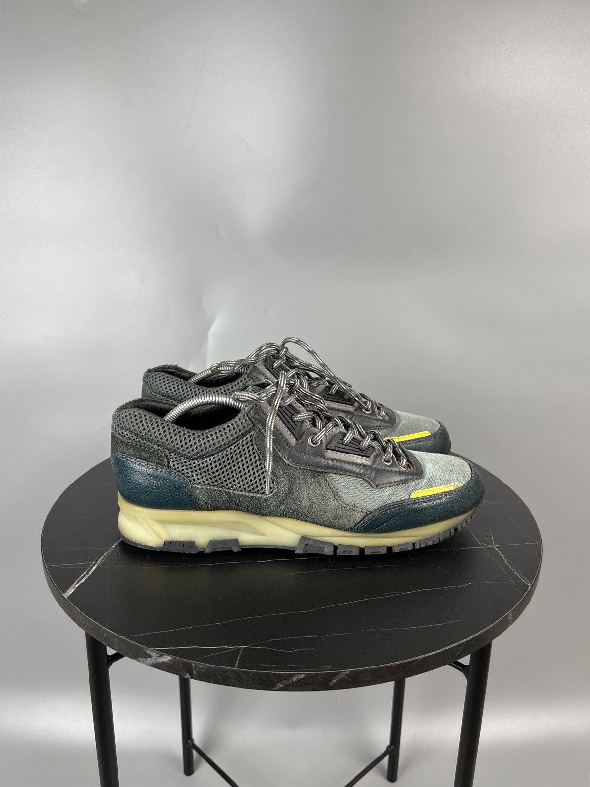 Lanvin Lanvin Mesh Leather suede Sneakers (Y0488) Size US 8 / EU 41 - 1 Thumbnail