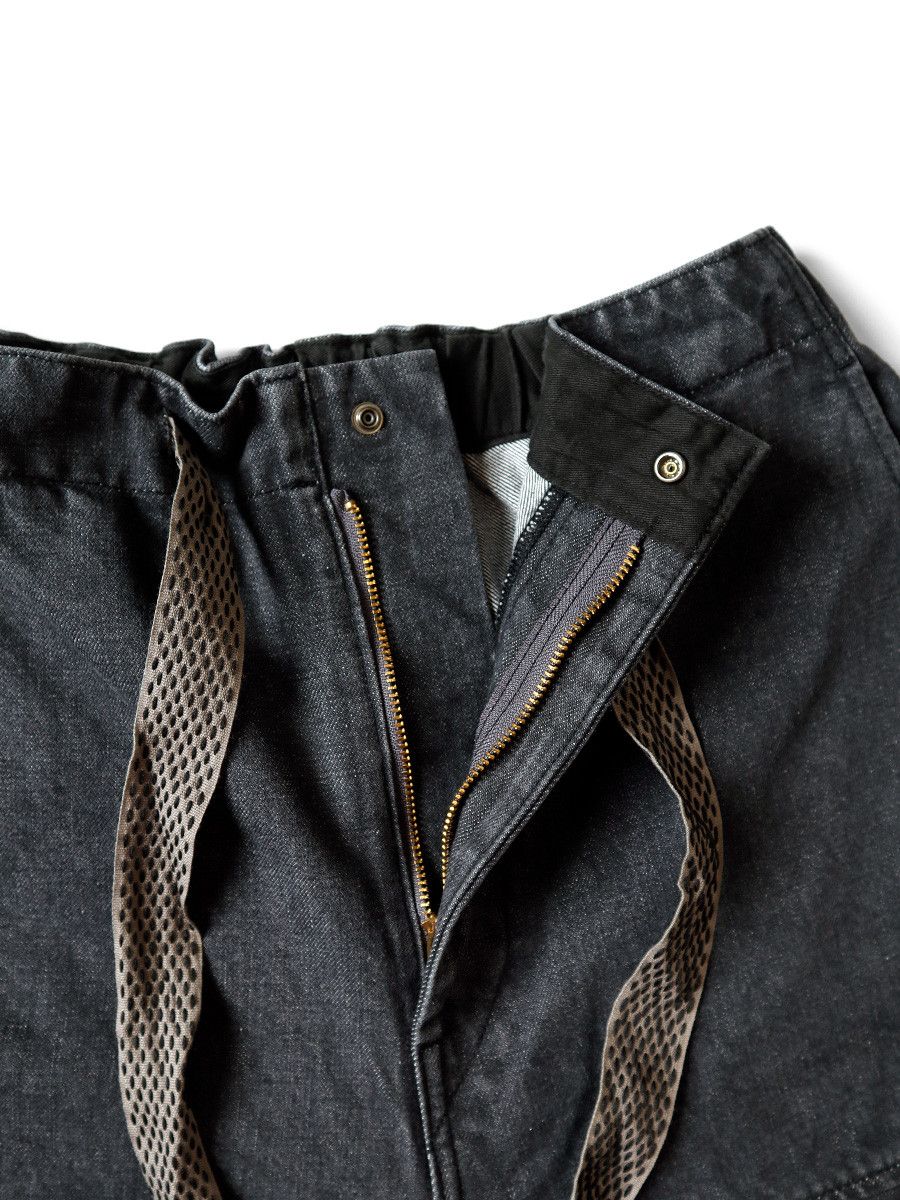 Kapital Kapital 14oz Black Denim Nouvelle Shuttle Shorts Size US 36 / EU 52 - 4 Thumbnail