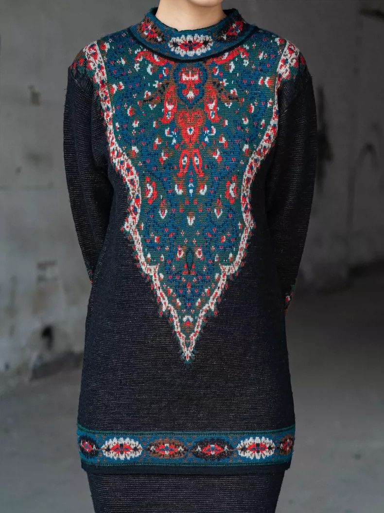 Kenzo KENZO Ethnic knit suit in late 1970s and early 1980s Size M / US 6-8 / IT 42-44 - 4 Thumbnail