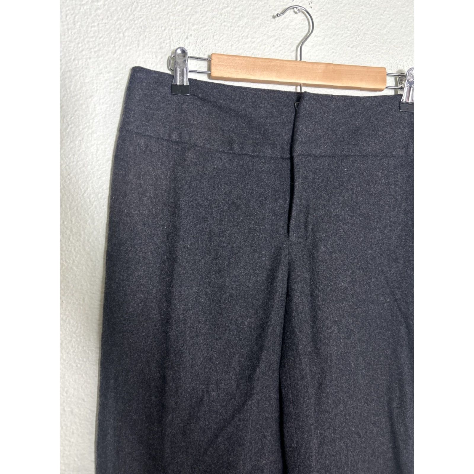 Banana Republic Banana Republic Pants Dress Gray Wool Wide-Leg 10 Womens 32x33 Size 32" / US 10 / IT 46 - 4 Thumbnail