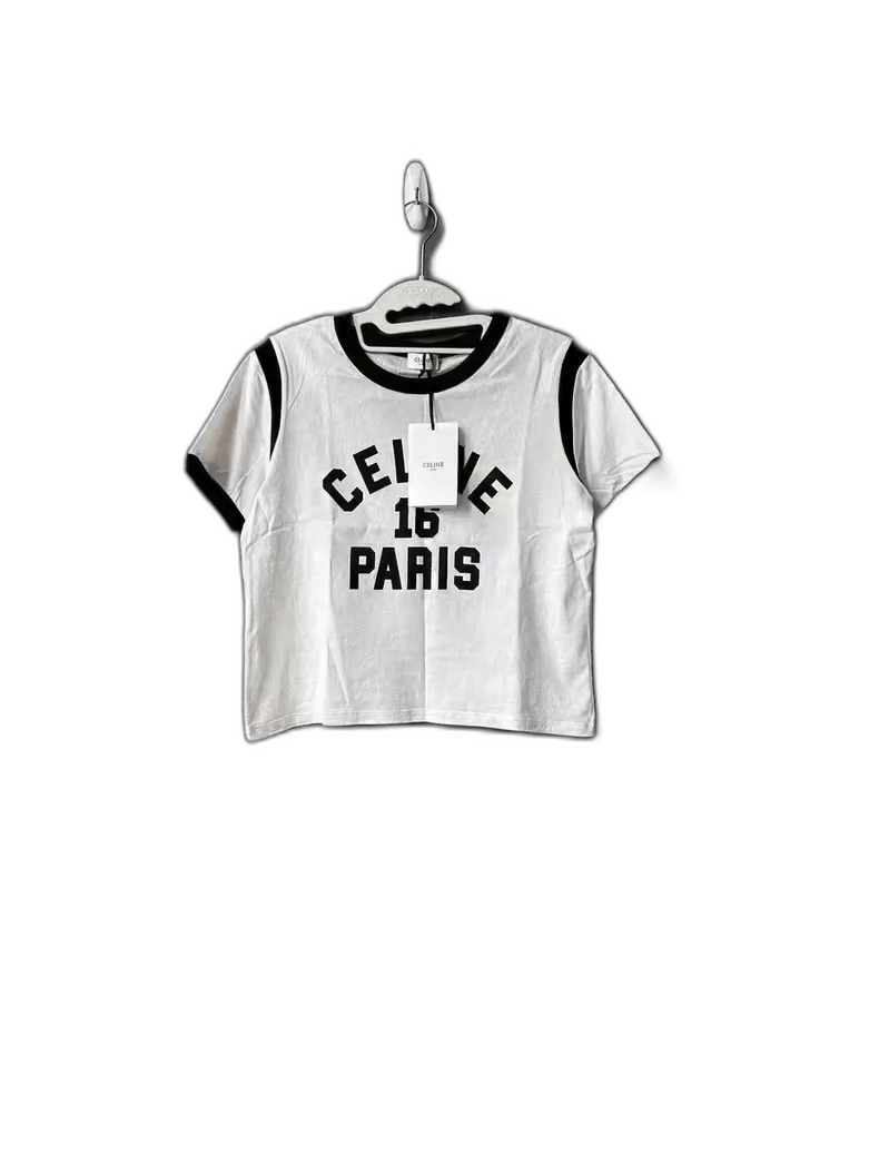 Celine Celine Paris Black and White Short Sleeve Shirt Size US S / EU 44-46 / 1 - 1 Thumbnail