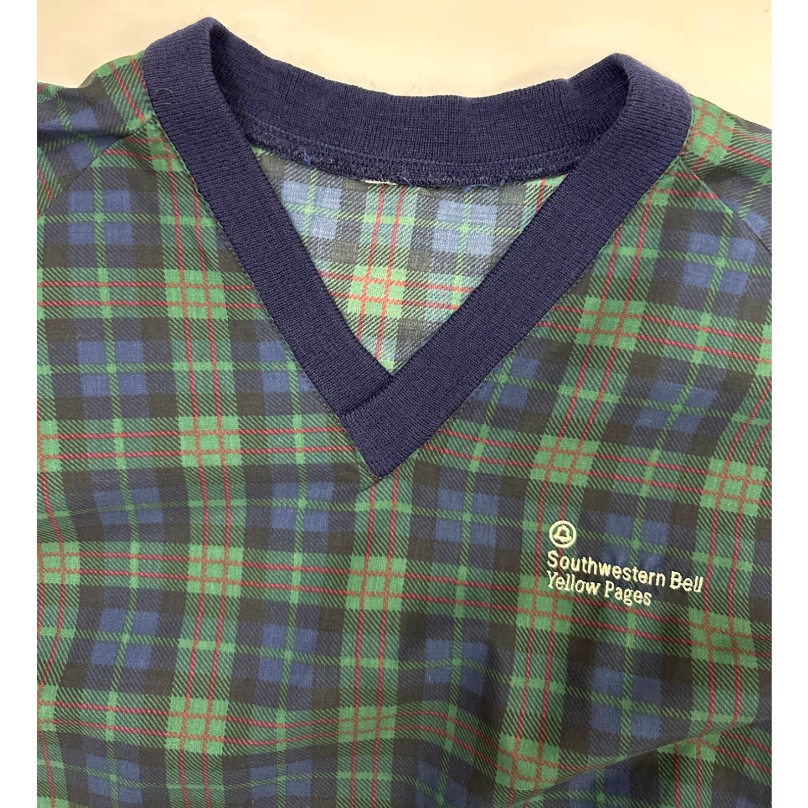 Bell Vintage Golf Windbreaker Pullover XL Southwestern Bell Yellow Pages Tartan Plaid Size US XL / EU 56 / 4 - 4 Thumbnail