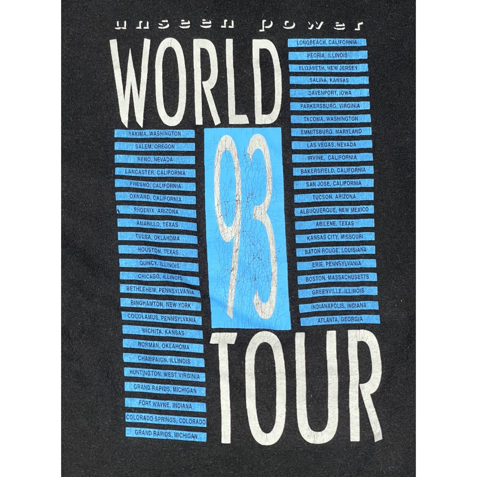 Vintage VINTAGE Petra Unseen Power World Tour T-Shirt XL Black 1990s Graphic Tee Unisex Rock 90s USA Band USA Size US XL / EU 56 / 4 - 5 Thumbnail