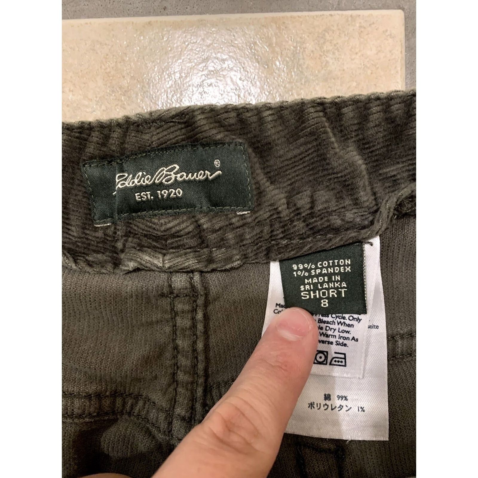 Eddie Bauer VINTAGE Eddie Bauer Women's Jeans 8 Short Green Corduroy Flared 31X29 Girls Womens Mens Size 30" / US 8 / IT 44 - 5 Thumbnail