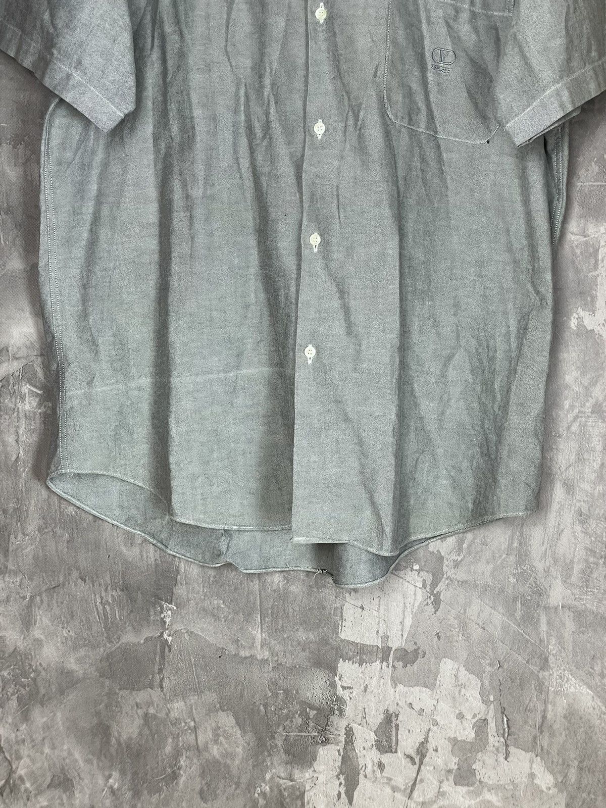Valentino × Vintage Vintage 90s Valentino Checkered Luxury Short Sleeve Shirt Size US XL / EU 56 / 4 - 5 Thumbnail