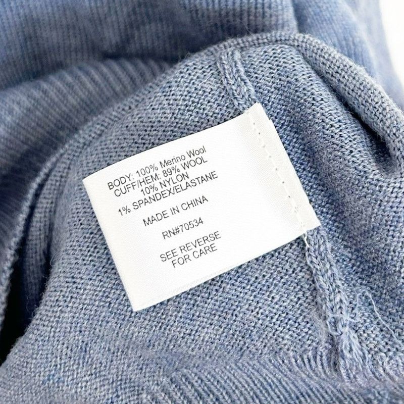 Orvis Orvis Blue 100% Merino Wool Quarter Zip Sweater Sz L Size US L / EU 52-54 / 3 - 3 Thumbnail