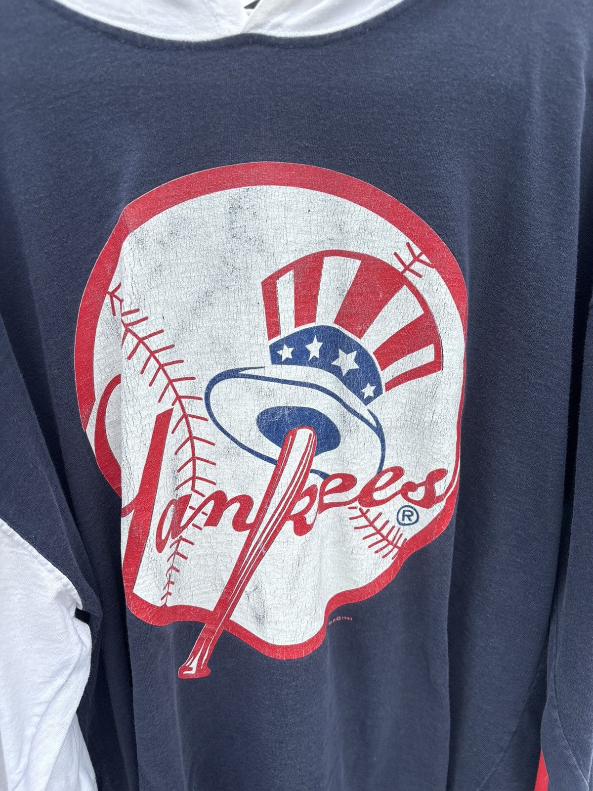 New York Yankees × Vintage 1993 New York Yankees Hoodie Sweatshirt Size US XL / EU 56 / 4 - 2 Thumbnail