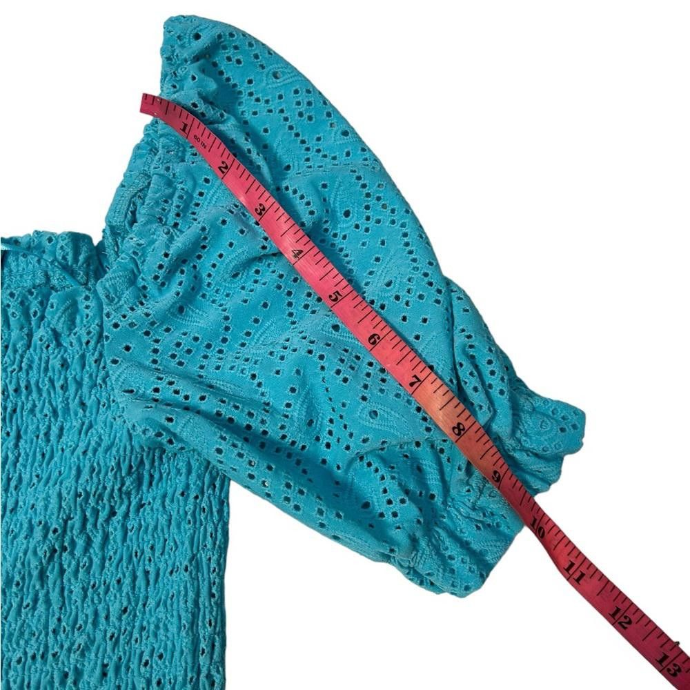 Michael Kors Michael Kors l NWT Turquoise Smocked Eyelet Dress Medium Size M / US 6-8 / IT 42-44 - 7 Thumbnail