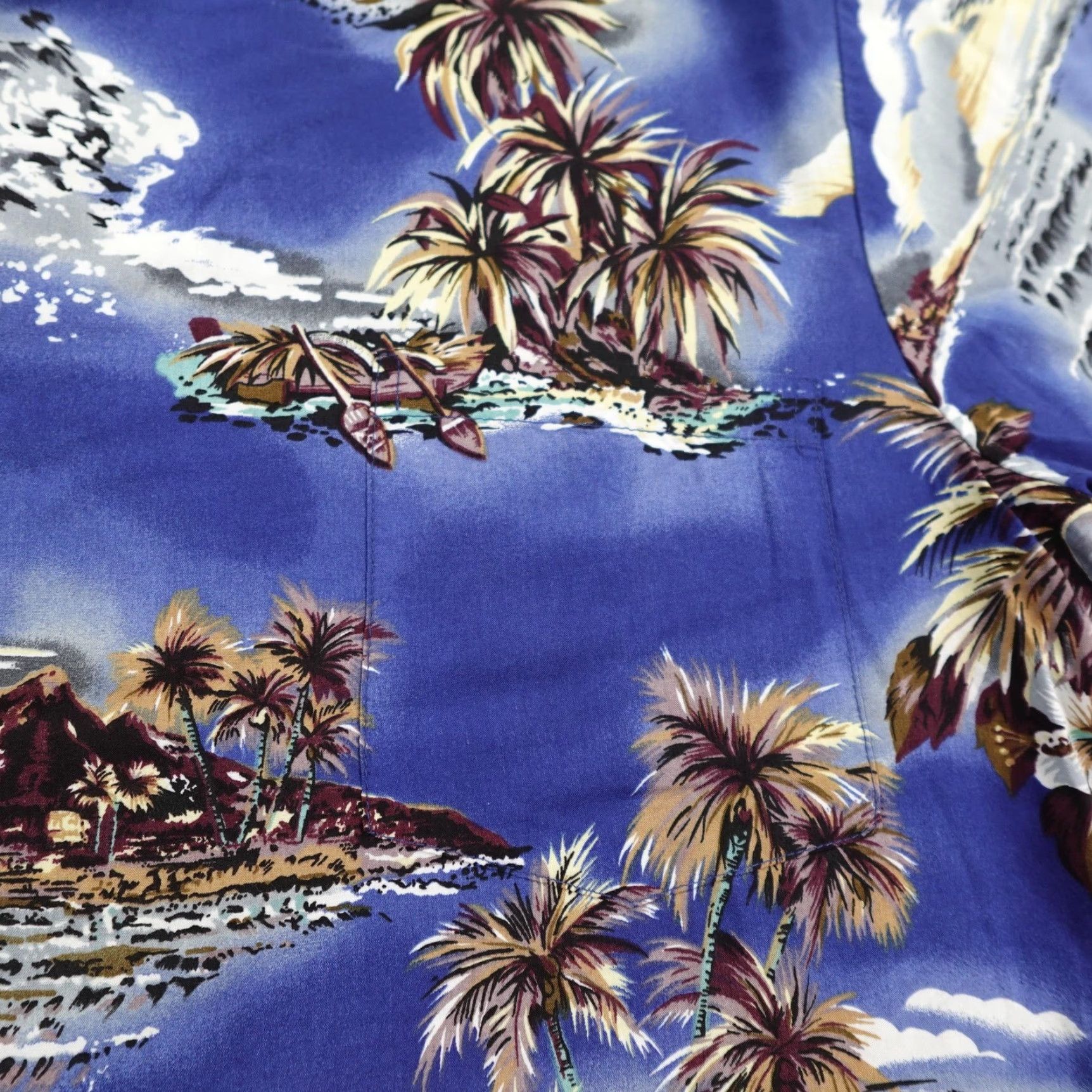 Hilo Hattie Hilo Hattie Hawaiian Shirt Mens Large Blue Floral Palm Tree Aloha Camp Beach Tropical Size US L / EU 52-54 / 3 - 3 Thumbnail