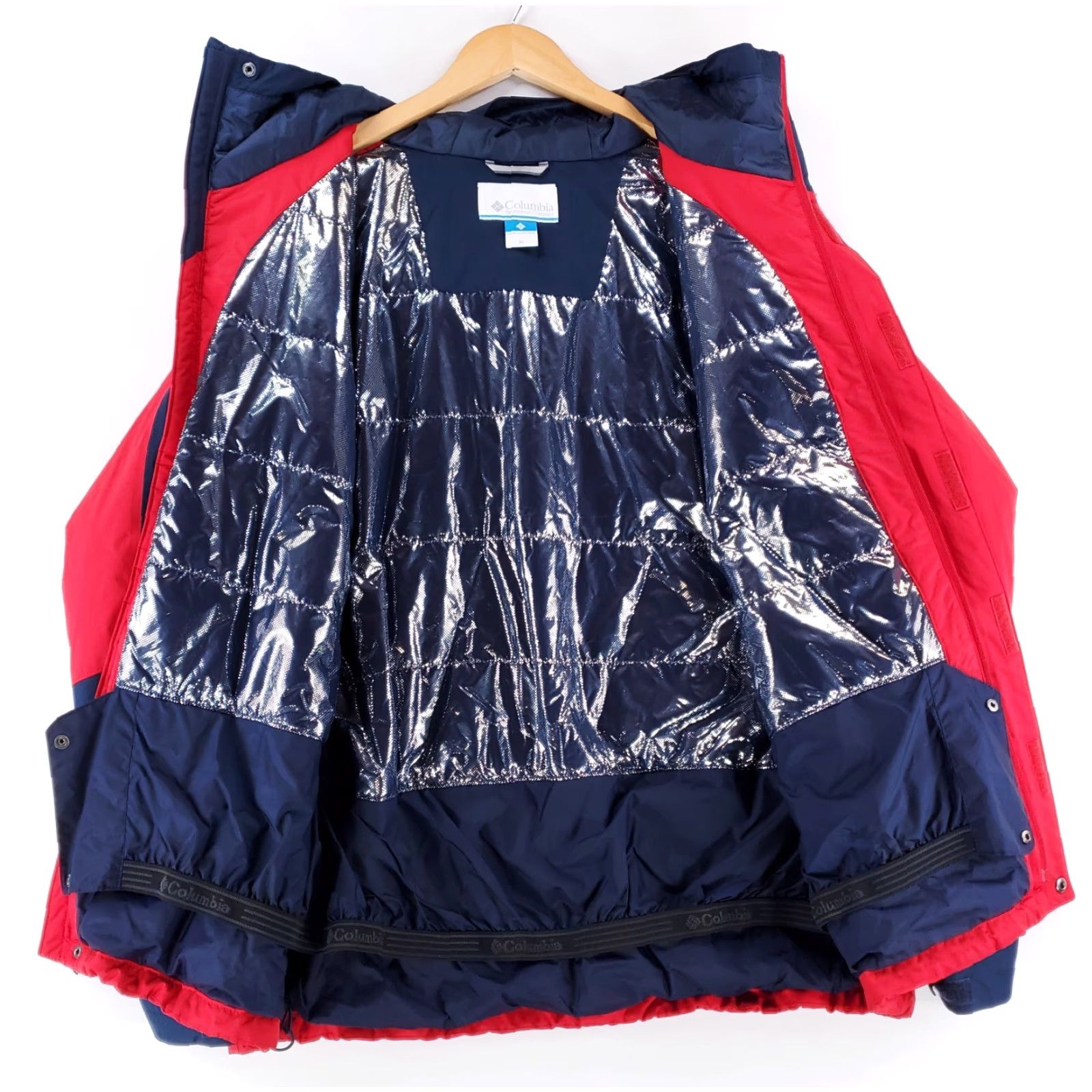 Vintage Columbia Omni-Tech Winter Jacket Hooded Mens XL Red Blue Ski Snow Size US XL / EU 56 / 4 - 5 Thumbnail