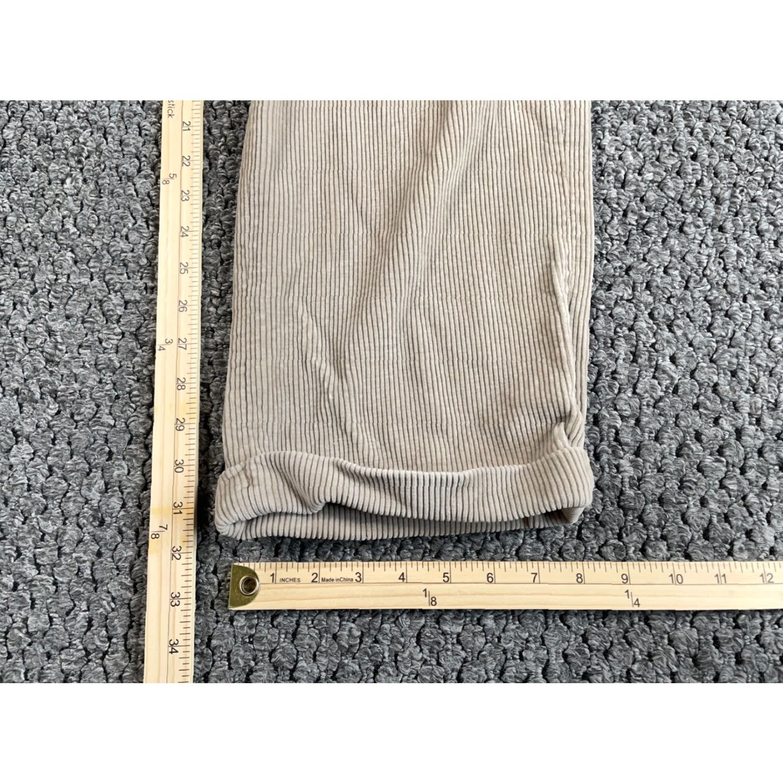 Nautica VINTAGE Nautica Pants Corduroy Baggy Fit 36x32 Beige Pleated Front Chino Straight Mens Size US 36 / EU 52 - 6 Thumbnail