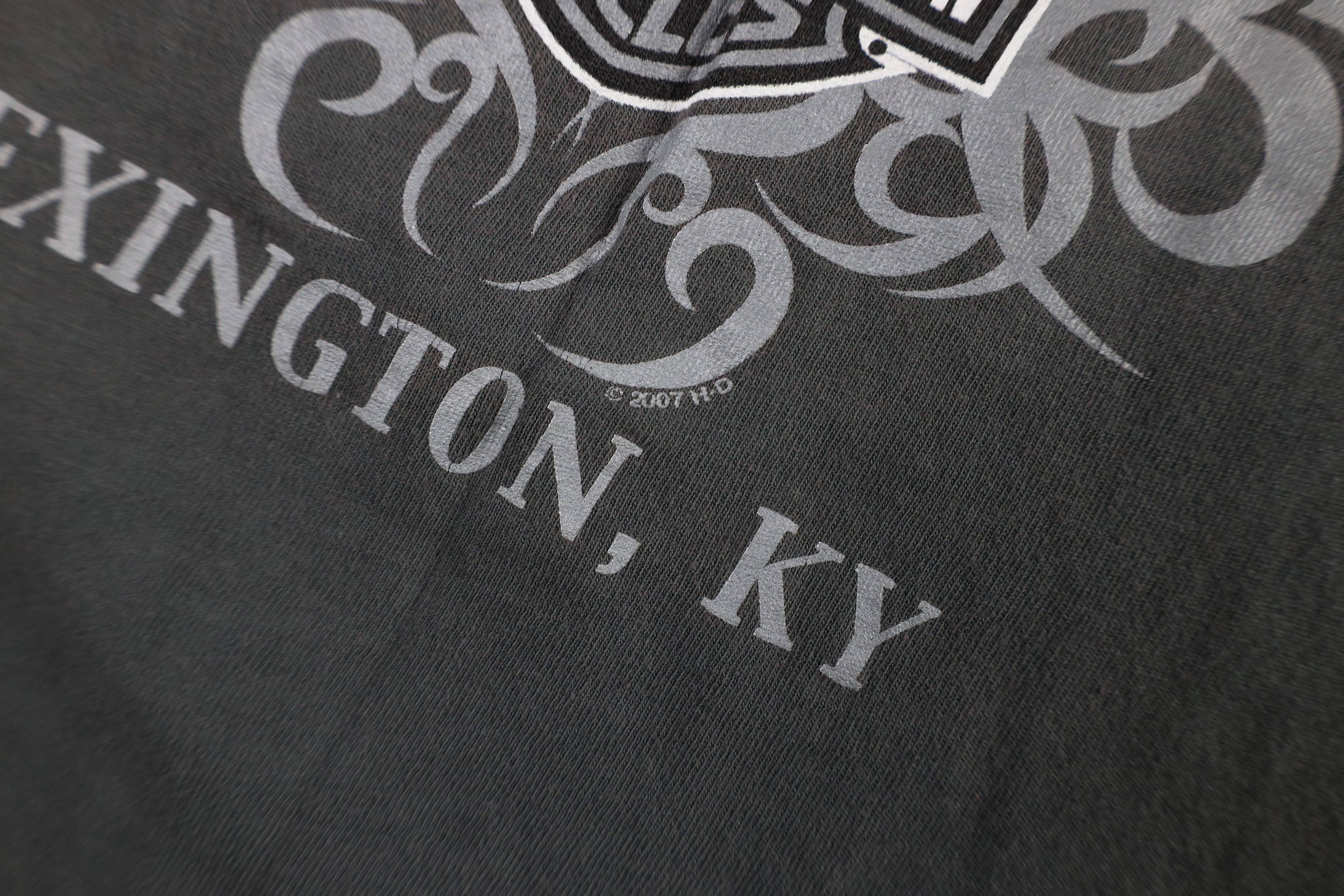 Harley Davidson × Vintage Vintage Y2K Harley Davidson Spell Tribal T-Shirt Gray Cotton Size L / US 10 / IT 46 - 10 Thumbnail