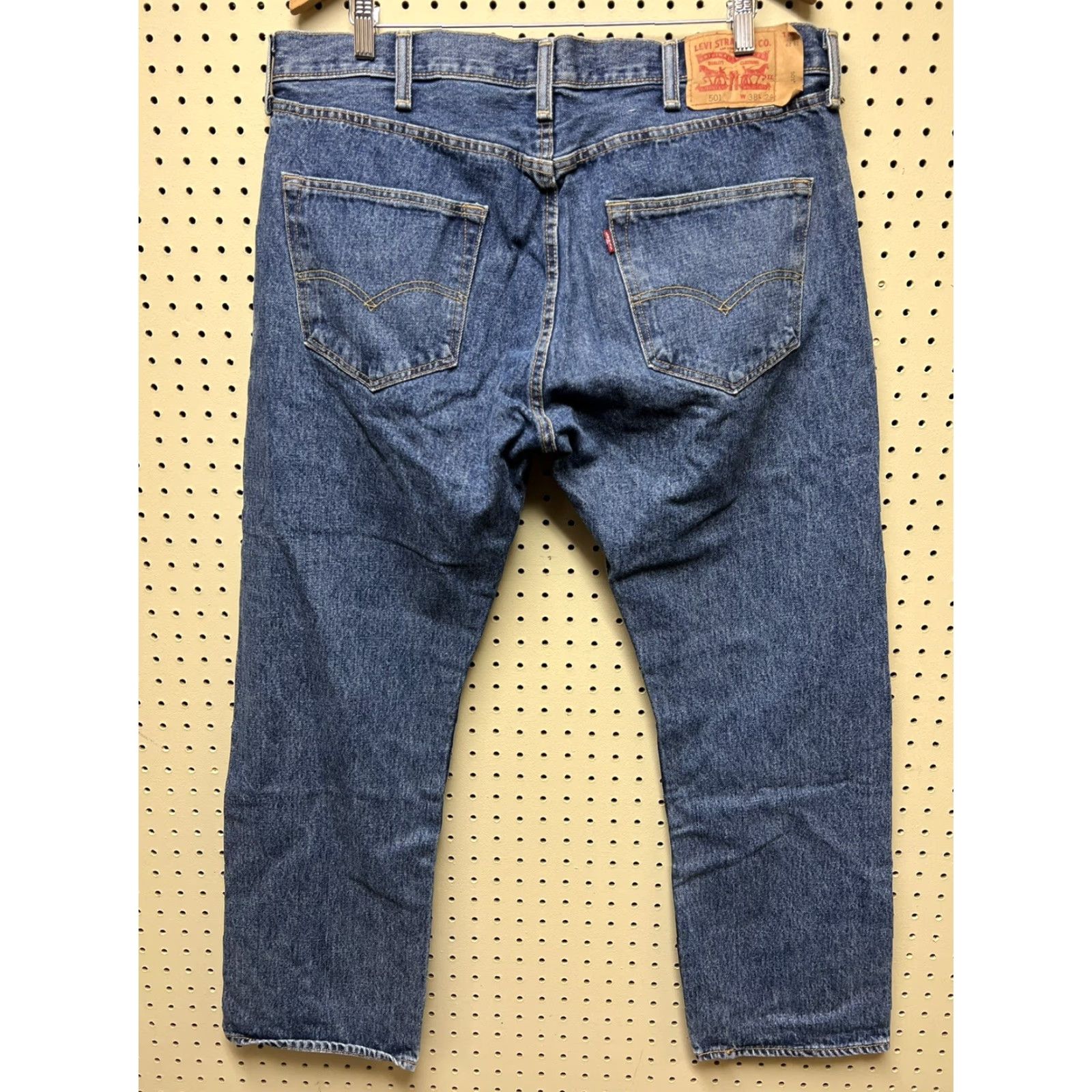 Levi's Levi's 501 Original Straight Jeans Mens 38x29 Medium Blue Denim Size US 38 / EU 54 - 2 Thumbnail
