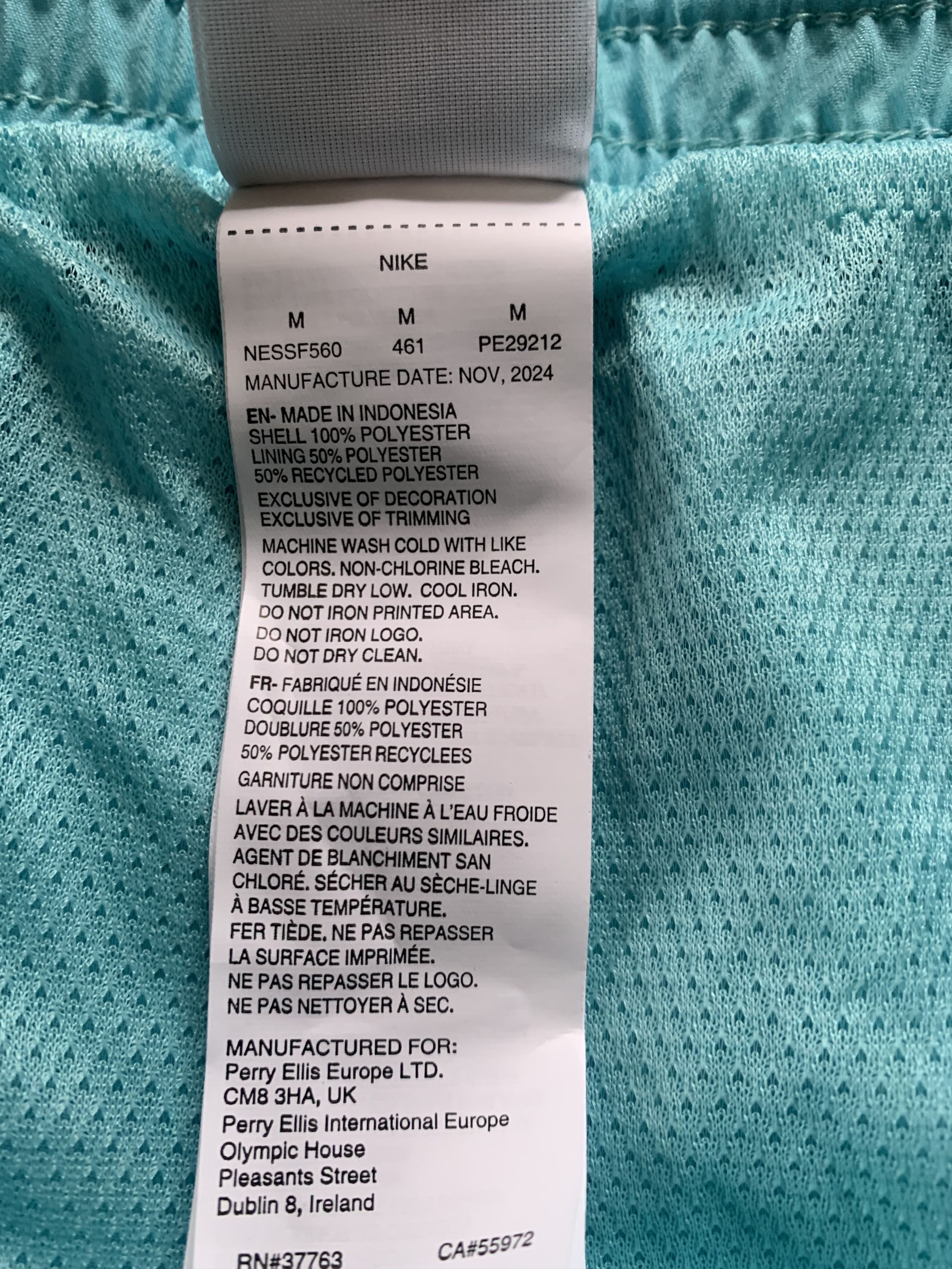 Nike Nike Mens Beach Swim Shorts Turquoise Size US 32 / EU 48 - 7 Thumbnail