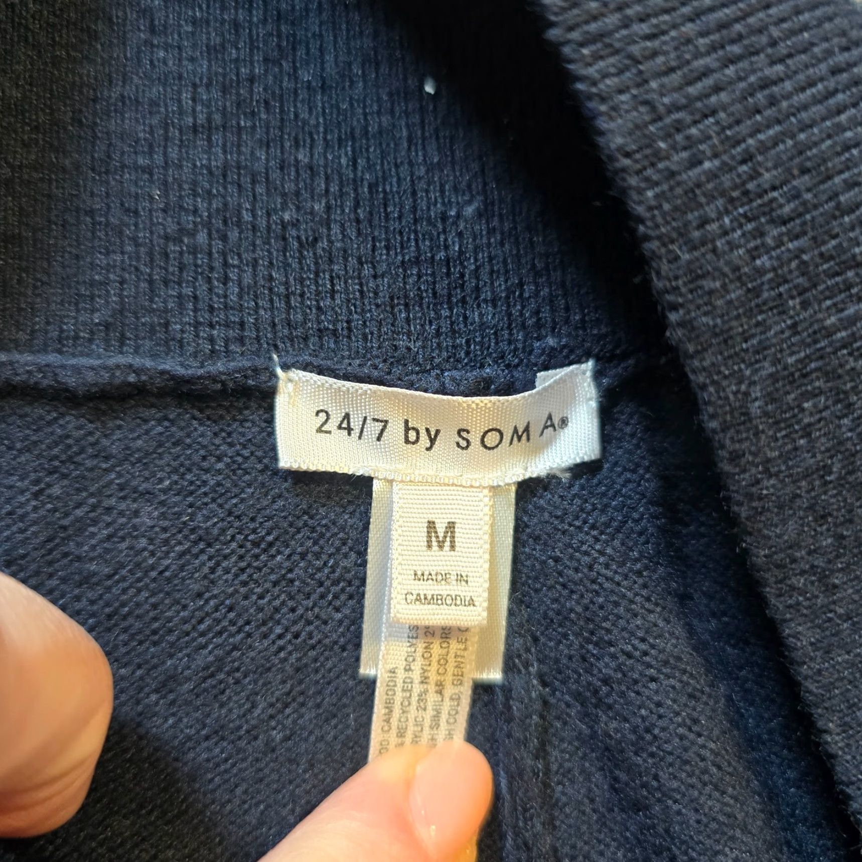 Vintage Soma Pants Womens Size Medium Blue Knit 24/7 Tapered Pockets Lounge Casual Sleep Pants Ankle Inseam 30 in Regular Rise Mid 8.5-10.5 in Size 32" / US 10 / IT 46 - 4 Thumbnail
