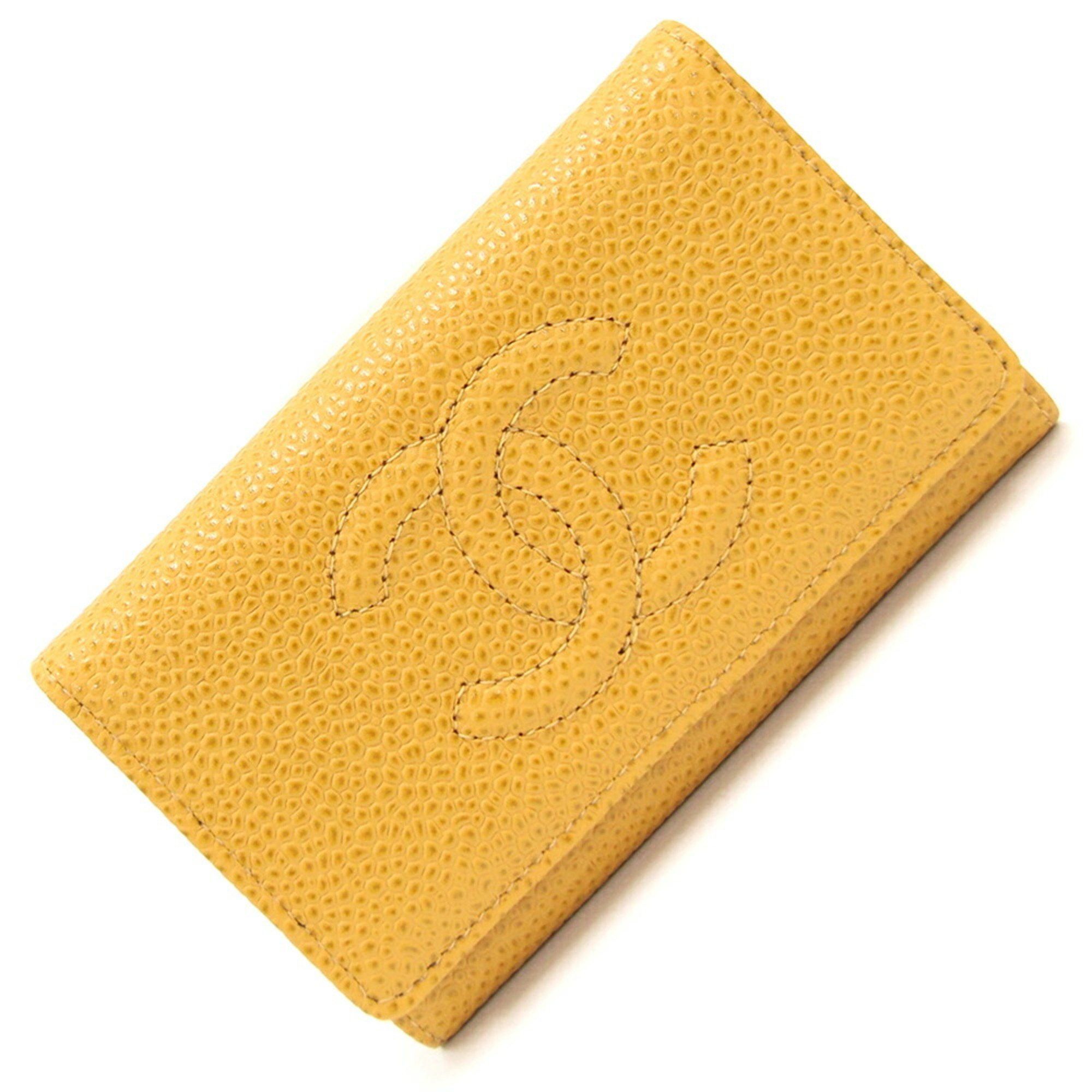 Chanel Chanel 6-ring key case with Coco Mark A13502 Yellow Caviar skin Keys Women's CHANEL Size ONE SIZE - 1 Thumbnail