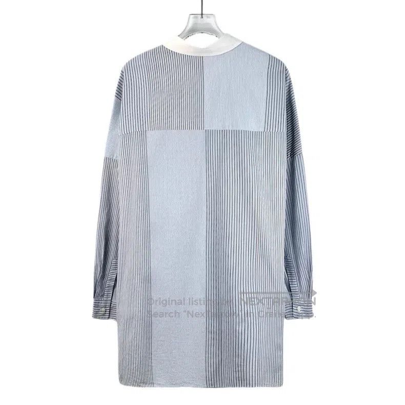 Brunello Cucinelli Brunello Cucinelli Light blue vertical striped cotton lape Size M / US 6-8 / IT 42-44 - 2 Thumbnail