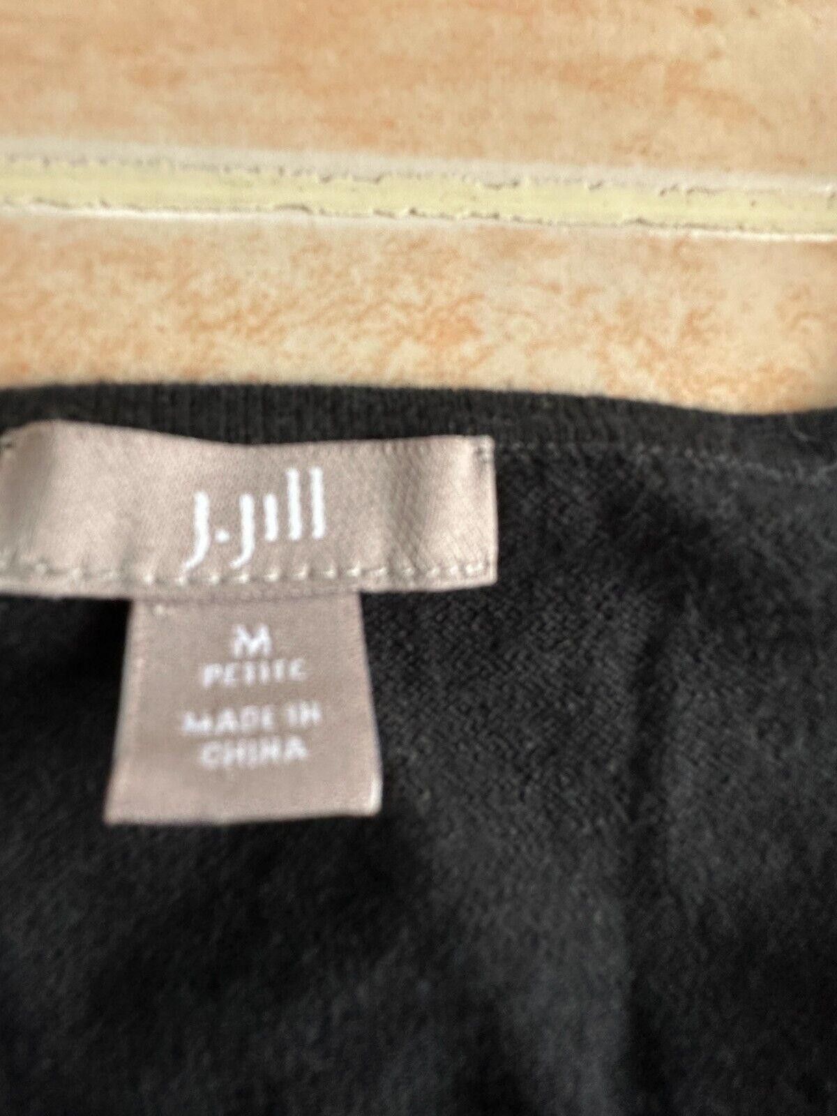 Designer J.Jill Buttons Side Black Sweater silk blend Women size M-P Size M / US 6-8 / IT 42-44 - 5 Thumbnail