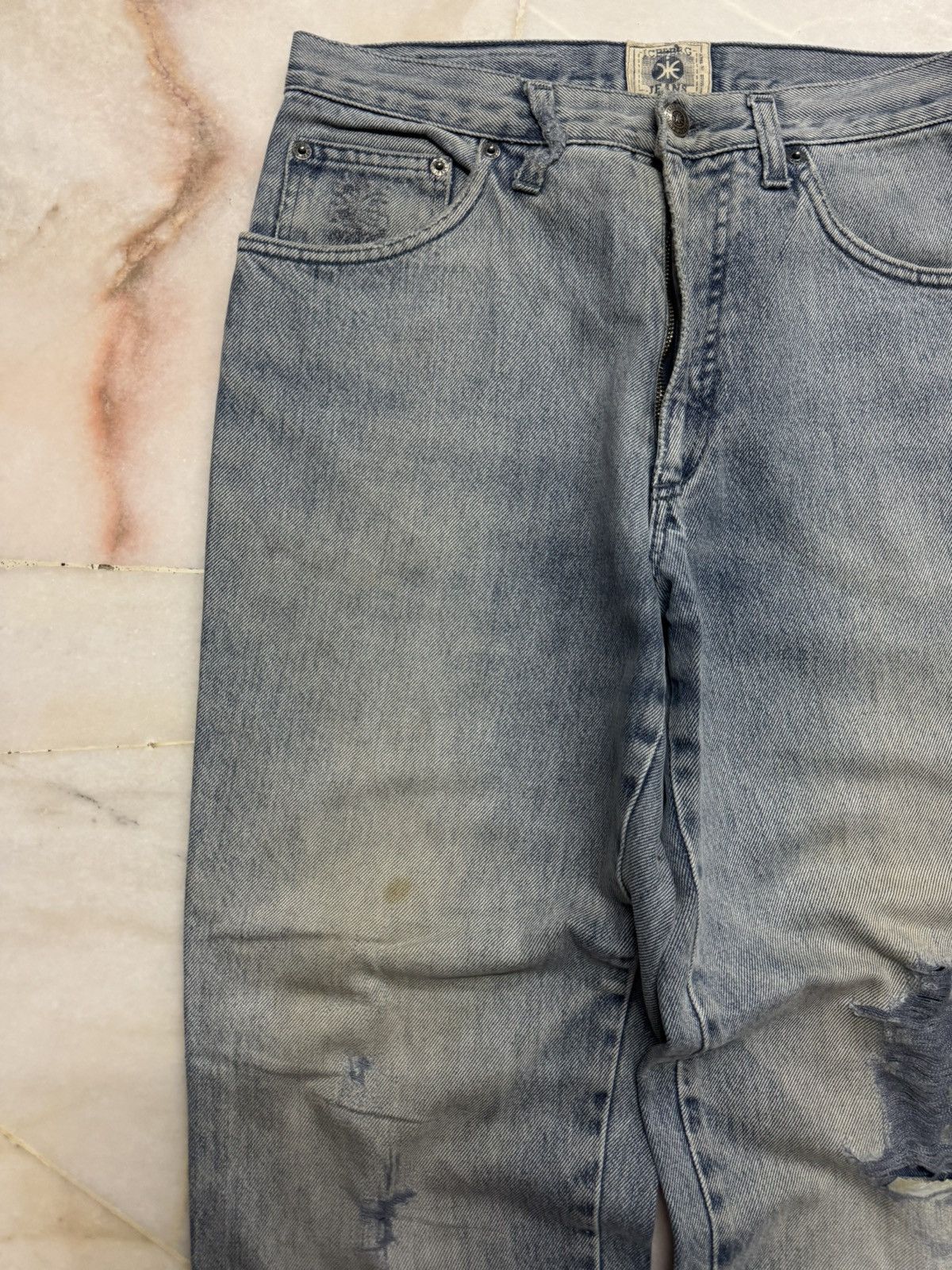Iceberg 💥BAGGY💥90s WIDE ICEBERG MADE ITALY GRUNGE WASHED JEANS Size US 29 - 4 Thumbnail