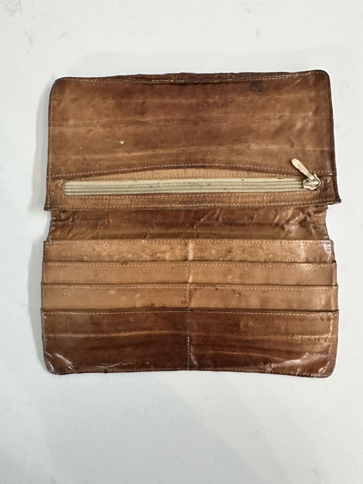 Other VINTAGE BROWN EEL SKIN LONG CHECKBOOK WALLET Size ONE SIZE - 3 Thumbnail