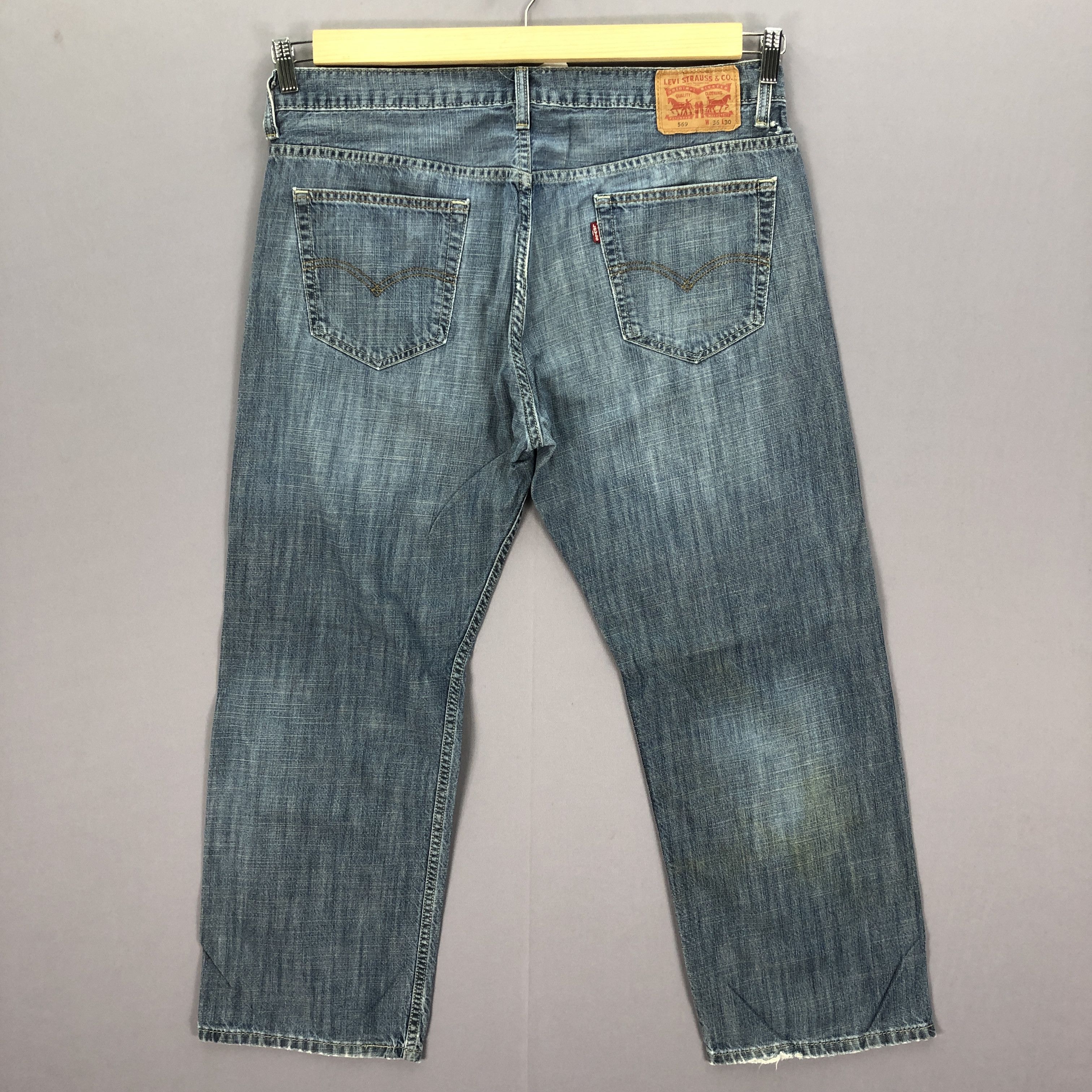 Levi's Vintage Y2K Baggy Levis 569 Jeans Faded Light Wash Denim Size US 36 / EU 52 - 2 Thumbnail