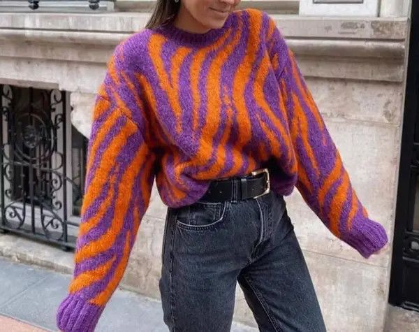 Other Knit Striped Polo Collar Zipper Women Sweater Size S / US 4 / IT 40 - 3 Thumbnail