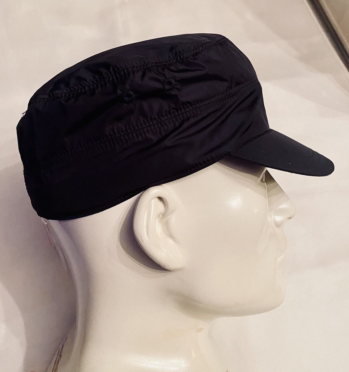 Prada Prada 🇮🇹 Blue Nylon Logo Techno Stripe Cadet Cap Vintage NWT Size ONE SIZE - 11 Thumbnail
