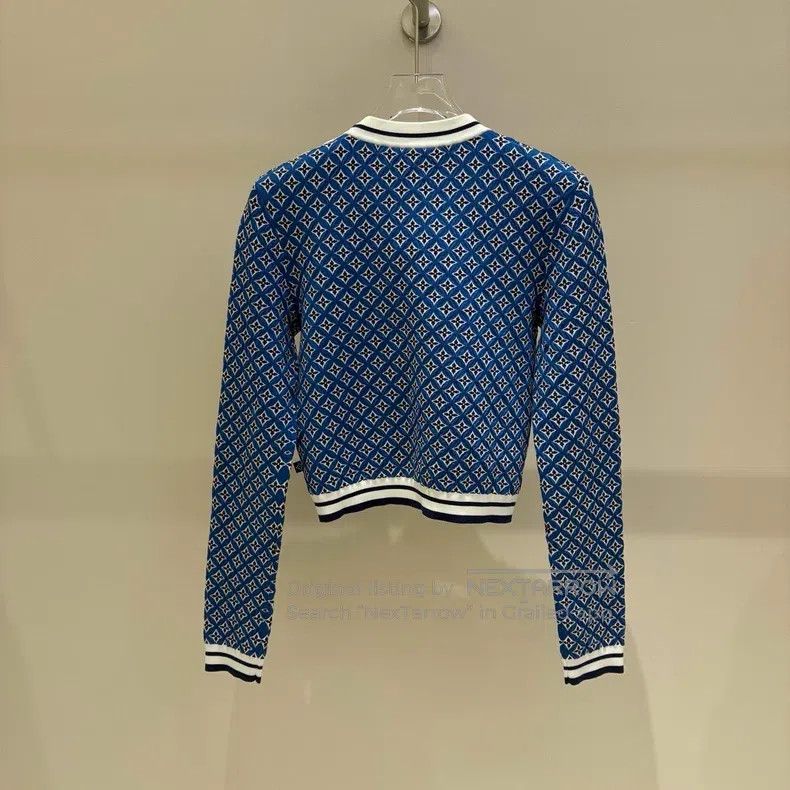 Louis Vuitton Louis Vuitton Blue logo sweater Size L / US 10 / IT 46 - 2 Thumbnail