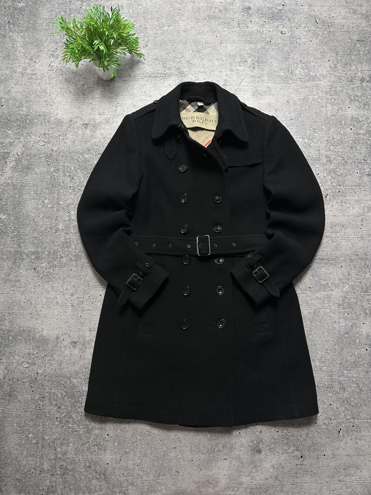 Burberry Burberry Brit Wool Lux Virgin Women Coat Jacket Size XL / US 12-14 / IT 48-50 - 2 Thumbnail