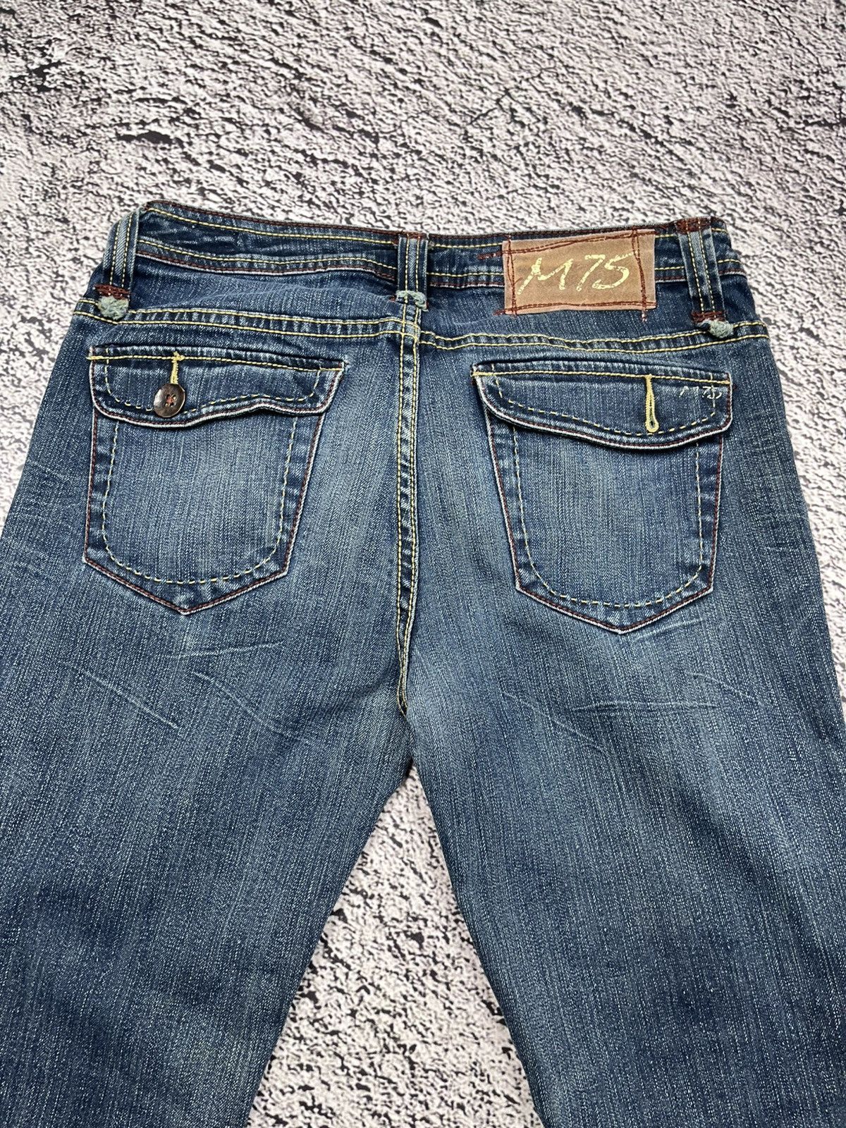 Japanese Brand Vintage Y2K Japan style flared lowrise 00s denim jeans 28 Size 28" / US 6 / IT 42 - 4 Thumbnail