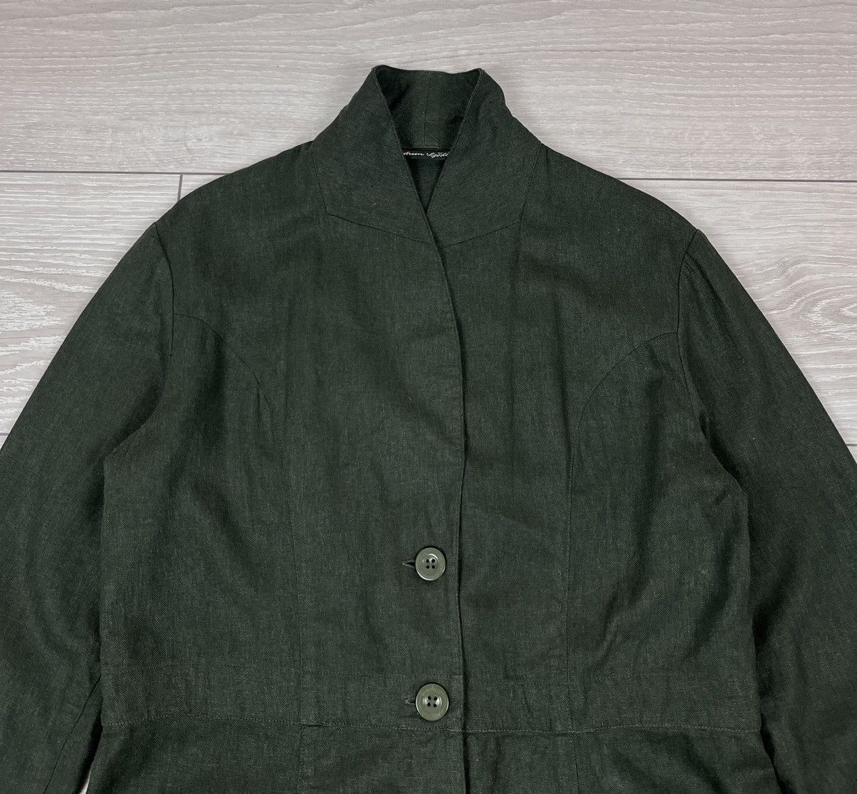Gudrun Sjoden Gudrun Sjoden Avante Garde Linen Viscose Green Jacket Size L / US 10 / IT 46 - 4 Thumbnail