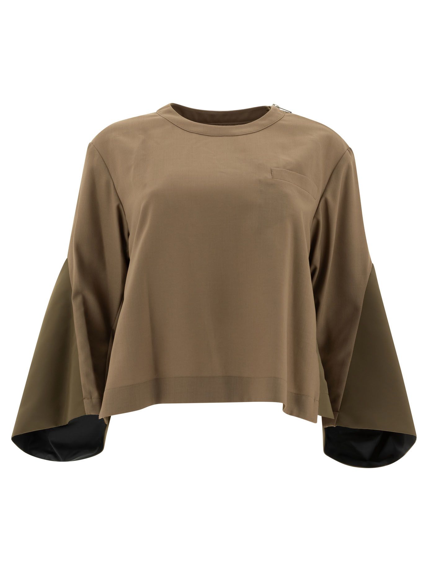 Sacai Suiting X Nylon Twill Sweater Size S / US 4 / IT 40 - 1 Thumbnail