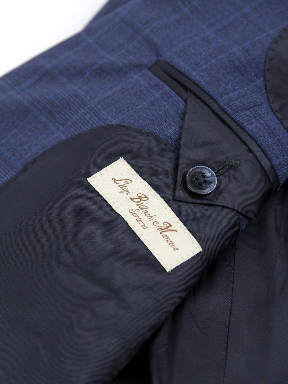 Luigi Bianchi LUIGI BIANCHI Mantova Sartoria Blue checkered jacket Size 46R - 2 Thumbnail